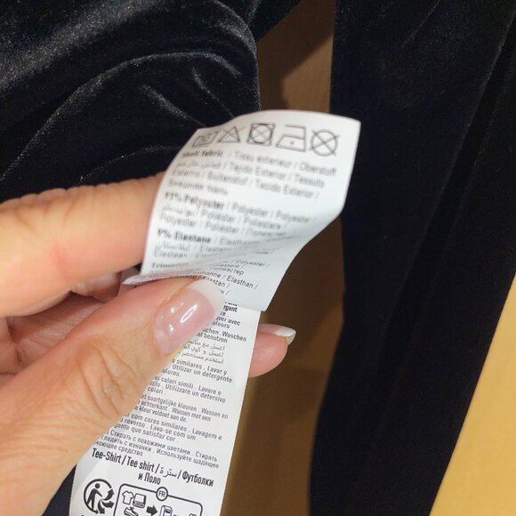 Pimkie Womens Body Suit Size Medium Black Velvet Mesh Stretch Casual New - Picture 7 of 9